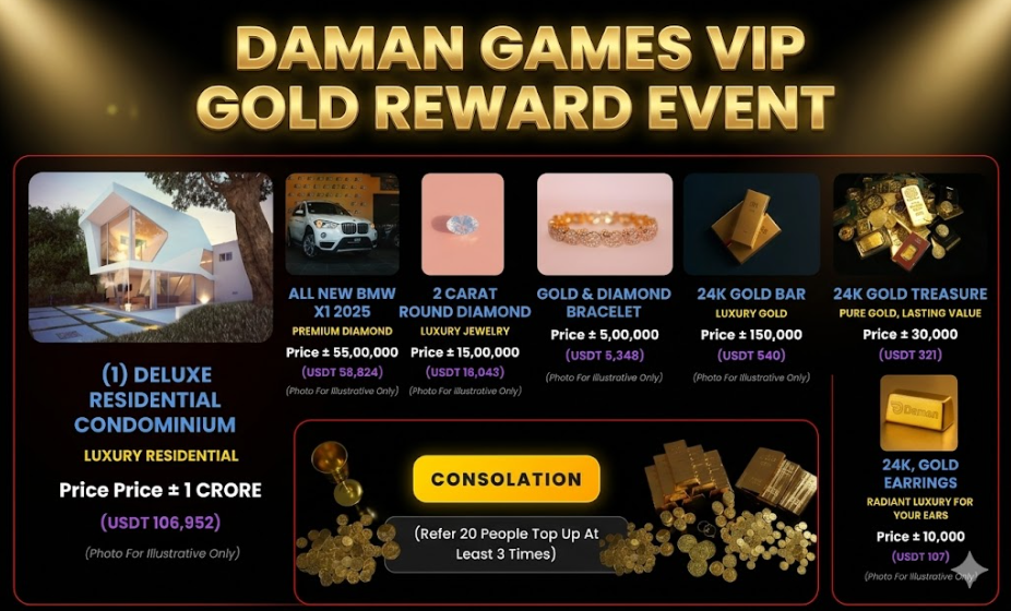 daman gold VIP reward event